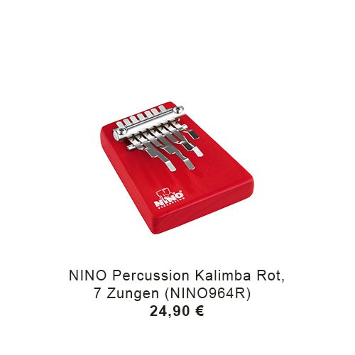 NINO Percussion Kalimba - rot 7 Zungen, c''/c'/a'/a/f'/e'/e'' (NINO964R) 