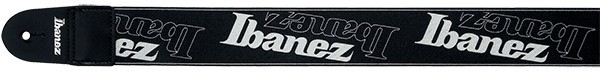 IBANEZ Design Strap - Black/White Logos (GSD50-P6)