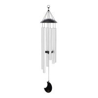 MEINL Sonic Energy Moon Meditation Chime, 32" / 80 cm, 432 Hz, Runder Bogendeckel, Silber (MMC32S)