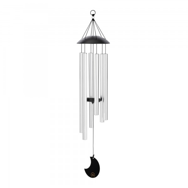 MEINL Sonic Energy Moon Meditation Chime, 32" / 80 cm, 432 Hz, Runder Bogendeckel, Silber (MMC32S)