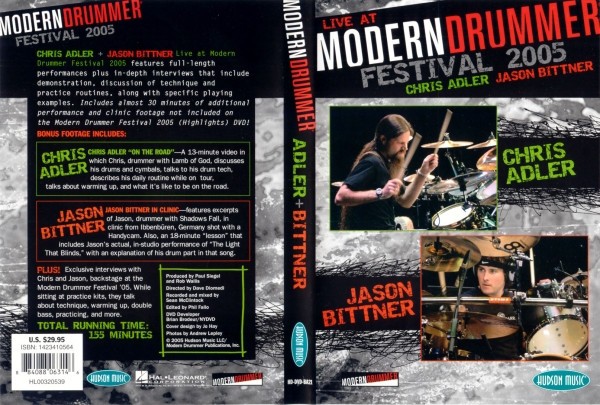 DVD Chris Adler & Jason Bittner "Live at Modern Drummer Festival 2005" (DVD5)