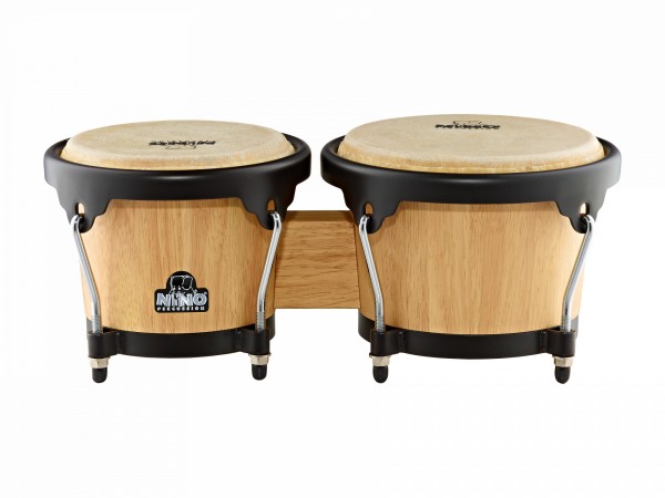 NINO Percussion Wood Bongo - 6 1/2" & 7 1/2" (NINO3NT-BK)