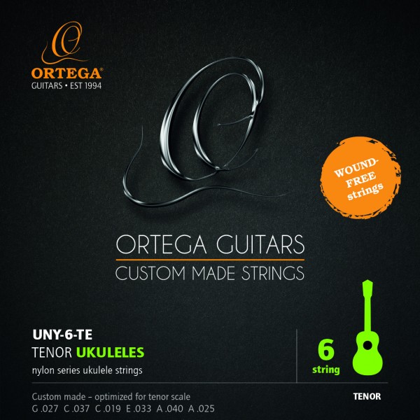 ORTEGA Custom Made Strings Ukulele String Set - Tenor 6 String (UNY-6-TE)