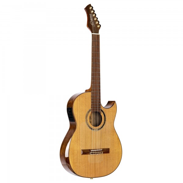 ORTEGA Ben Woods Signature Nylon-String-Gitarre 6 String + Ben Woods Gigbag (FLAMETAL-TWO)