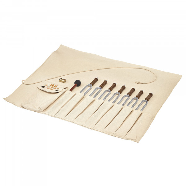 Meinl Sonic Energy Planetary Tuned Tuning Fork Chakra Set, 7 pcs, incl. Rollup Bag & Tuning Fork Vibration Foot (TF-SET-CHA-R)