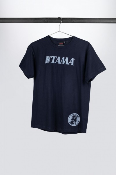 TAMA T-Shirt in dunkelblau mit blauem Logo auf der Brust (TT213)