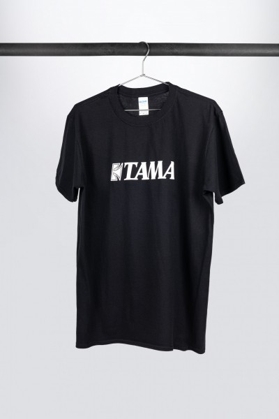 Black Tama t-shirt with white logo on chest (TAMT001)