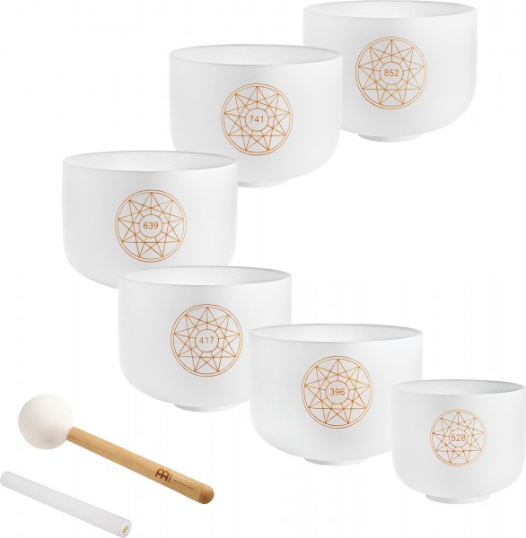 MEINL Sonic Energy Solfeggio Crystal Singing Bowl Set (SOLCSBSET)