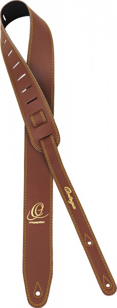 Ortega Gitarrengurt Glattleder Länge 1420 mm (55,9"), Breite 85mm (3,35") - Braun (OSL2-85BR)