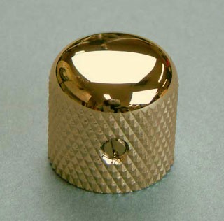 IBANEZ Potiknopf Metall - gold mit Schraube für glatte Achsen (4KB1J1G)