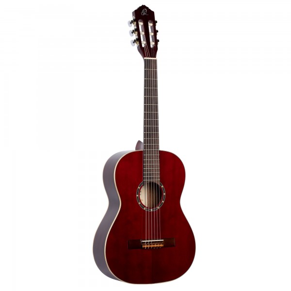 ORTEGA Family Series 7/8 Konzertgitarre 6 String - Weinrot + Bag (R121-7/8WR)