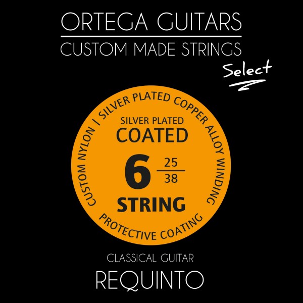 ORTEGA Custom Made Strings "Select" for Requinto Guitars - 1/2 Scale / Regular Nylon / Normal Tension .025/.038 (RQS)