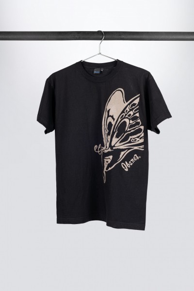 IBANEZ T-Shirt in schwarz mit grauem "Retro Butterfly" Frontprint (IT109)