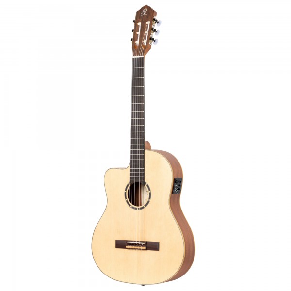 ORTEGA Family Series 4/4 Slim Neck Konzertgitarre 6 String Lefty - Fichte / Mahagoni Natur + Bag (RCE125SN-L)