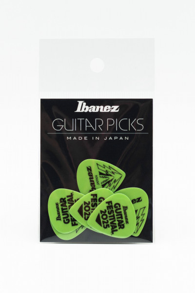IBANEZ Guitar Festival 2025 Pick, Medium, Green 6 Pcs/Set (IGF25PICKSMGR)