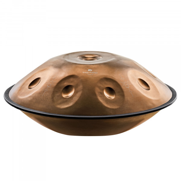 Meinl Sonic Energy Sensory Handpan Stainless Steel Bb2 Amara 9 Notes 432 Hz - Vintage copper, Engraved design (HPSTL93CU)