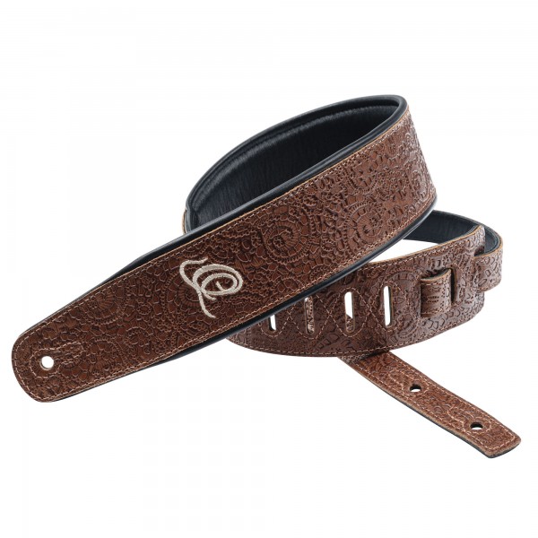 ORTEGA Genuine-Leather Guitar-Strap - Byzantine Brown (OSBY-6)