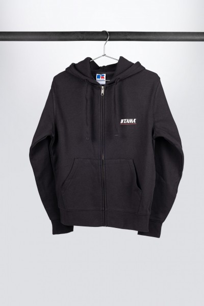 TAMA Zip-Hoodie Black, White Logo, Red Line, Size XXXL (TAMH001)