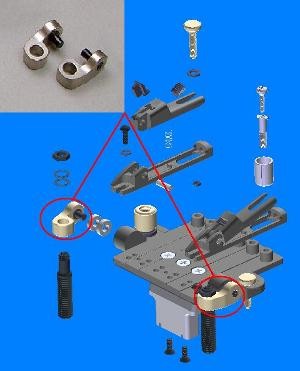 IBANEZ Bearing Arm Set L+R Ibanez für ZR-TREMOLO (2ZR2-WS)