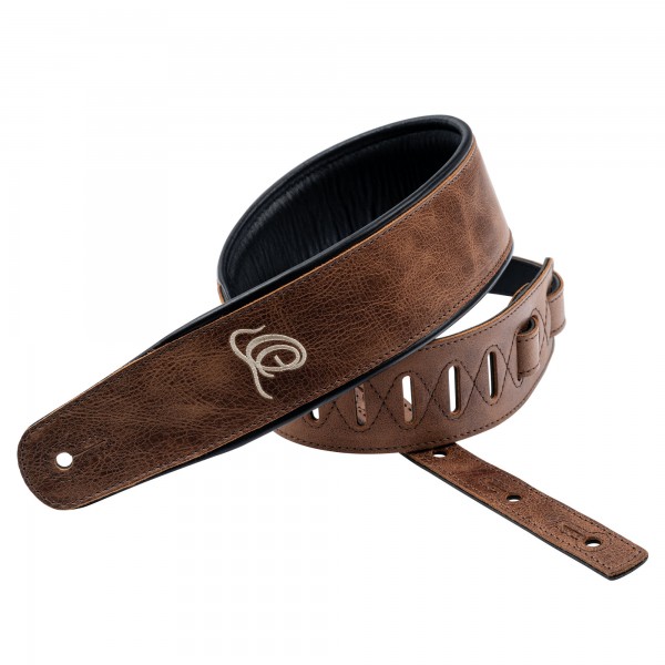 ORTEGA Echtledergitarrengurt - Vintage Cognac (OSCL-7)