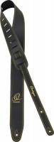 ORTEGA Guitarstrap Smooth Leather Length 1420 mm (55,9"), Width 85mm (3,35") - Black (OSL2-85BK)