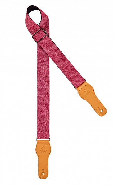 ORTEGA Spring Series Baumwollgitarrengurt - Pink Jean (OCS-320)
