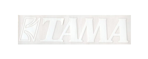 Tama sticker white - 24,5 cm x 7 cm (TLS100WH), Accessories, Merchandise, Tama