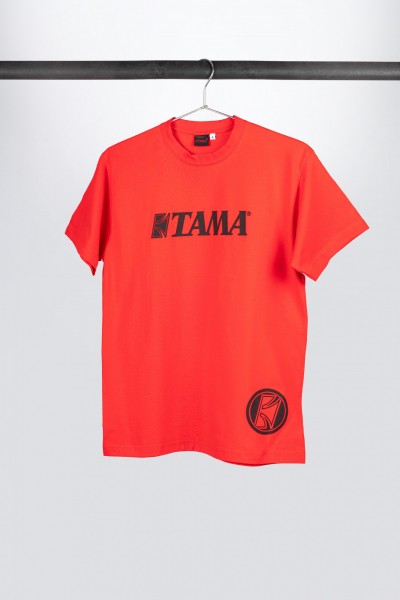 TAMA T-Shirt in rot mit Logo auf der Brust (TT11LG)