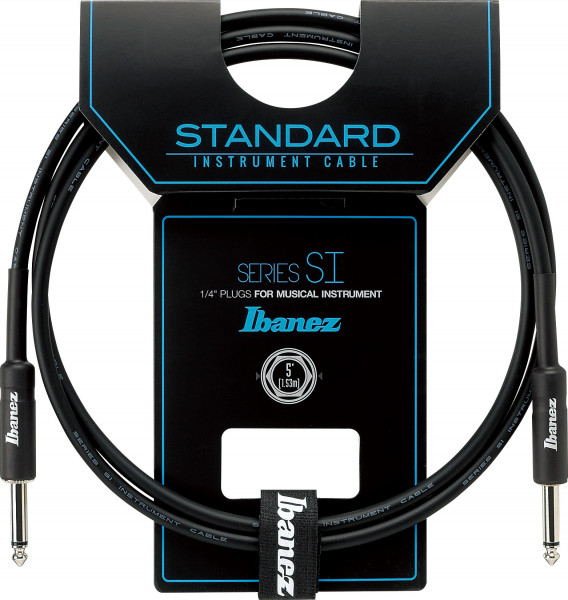 IBANEZ Instrument Cable 1,52m Black 2 Straight Plugs (SI5)