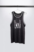 MEINL Tanktop in schwarz mit weiß aufgedrucktem Metal-Fork Logo auf der Brust (M39) MEINL Tanktop in schwarz mit weiß aufgedrucktem Metal-Fork Logo auf der Brust (M39)