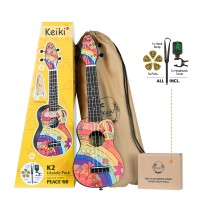Vorschau: KEIKI K2 Serie Sopran Ukulele Set - Agathis / Peace '68" (K2-68) Vorschau: KEIKI K2 Serie Sopran Ukulele Set - Agathis / Peace '68" (K2-68)
