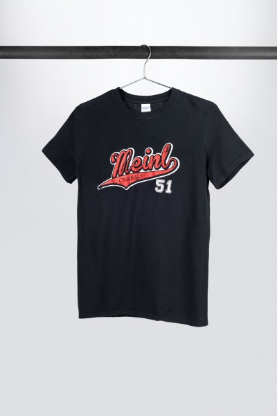 MEINL T-Shirt in schwarz mit rot aufgedrucktem Meinl-51 Logo auf der Brust (M33)