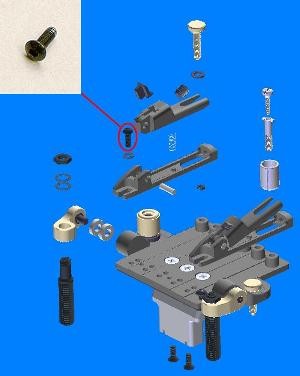 IBANEZ Saddle lock down screw für ZR Tremolo Schwarz (2ZR2-5)