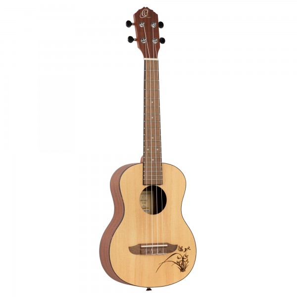 ORTEGA Tenor Ukulele - Bonfire Series - Natural Spruce - laser engraved (RU5-TE)
