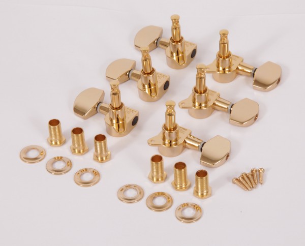 IBANEZ acoustic guitar machine head tuner set - 3 x left/3 x right - gold - Discontinued & Stock only; Substitute 2MG0001L/2MG0001R-GD (5AMH21B)