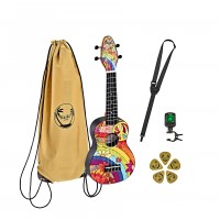 KEIKI K2 Series Soprano Ukulele Set - Agathis / Peace '68" (K2-68)