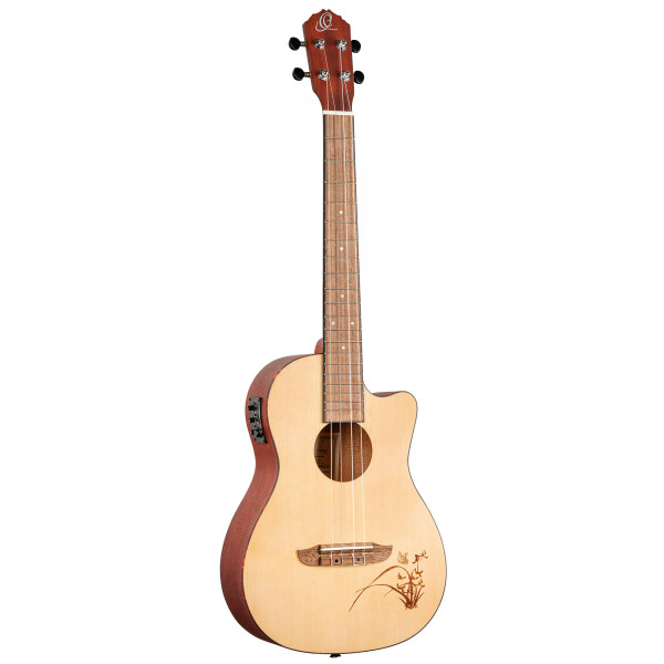 ORTEGA Bonfire Series Preamp Baritone Ukulele 4 String - Spruce/Sapele Natural (RU5CE-BA)