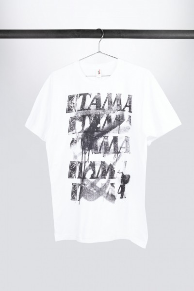 TAMA T-Shirt in weiß mit Spray Paint Frontprint (TT10GHET)