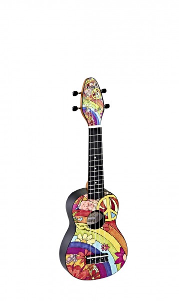 KEIKI K2 Serie Sopran Ukulele Set - Agathis / Peace '68" (K2-68)