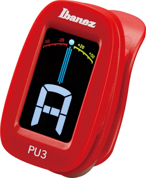 IBANEZ Chromatisches / Automatisches Clip Stimmgerät - Red (PU3-RD)