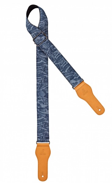 ORTEGA Spring Series Baumwollgitarrengurt - Blue Jean (OCS-350)