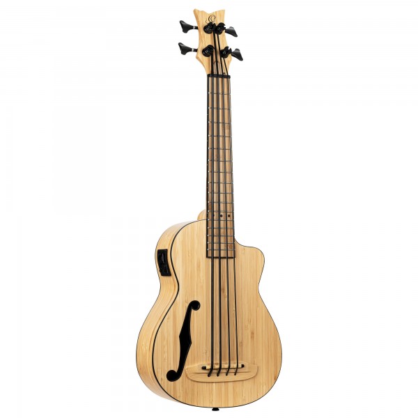 ORTEGA Bamboo Series Uke Bass - Solid Bamboo + Bag (RUNAB-UB)