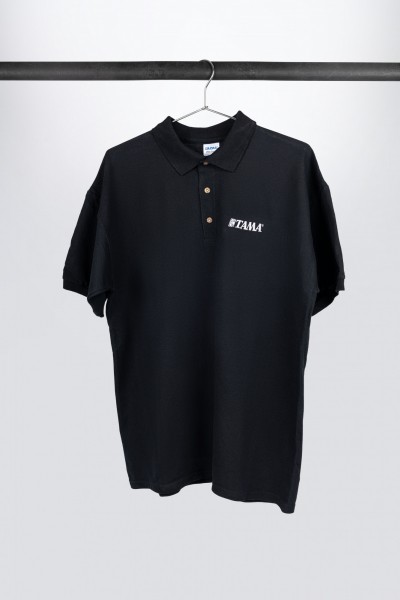 TAMA Poloshirt in schwarz mit Logo auf der linken Brust (TP14)
