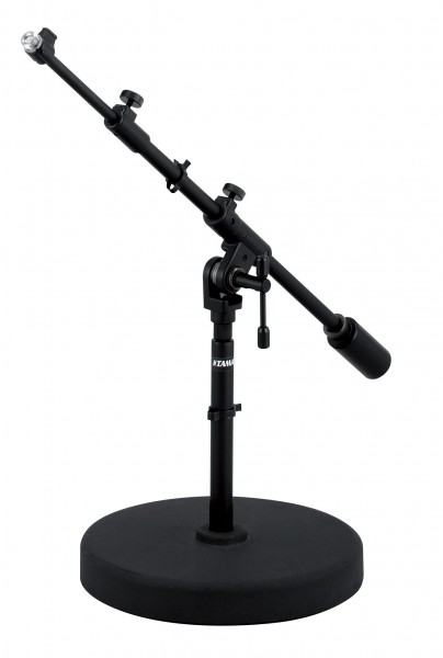 TAMA Iron Works Studio Series Extra Low Profile Telescoping Boom Microphone Stand - Round Base (MS736RELBK)