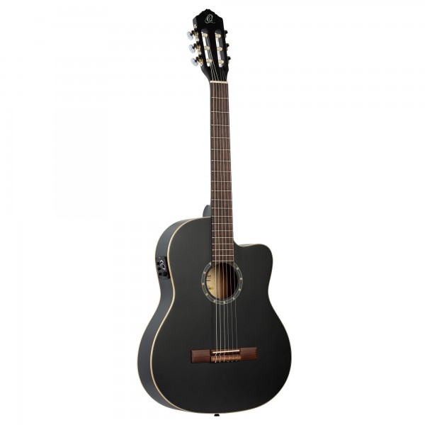 ORTEGA Family Series 4/4 Classical Slim Neck Guitar 6 String - Spruce / Mahogany Satin Black + Gig Bag (RCE125SN-SBK)