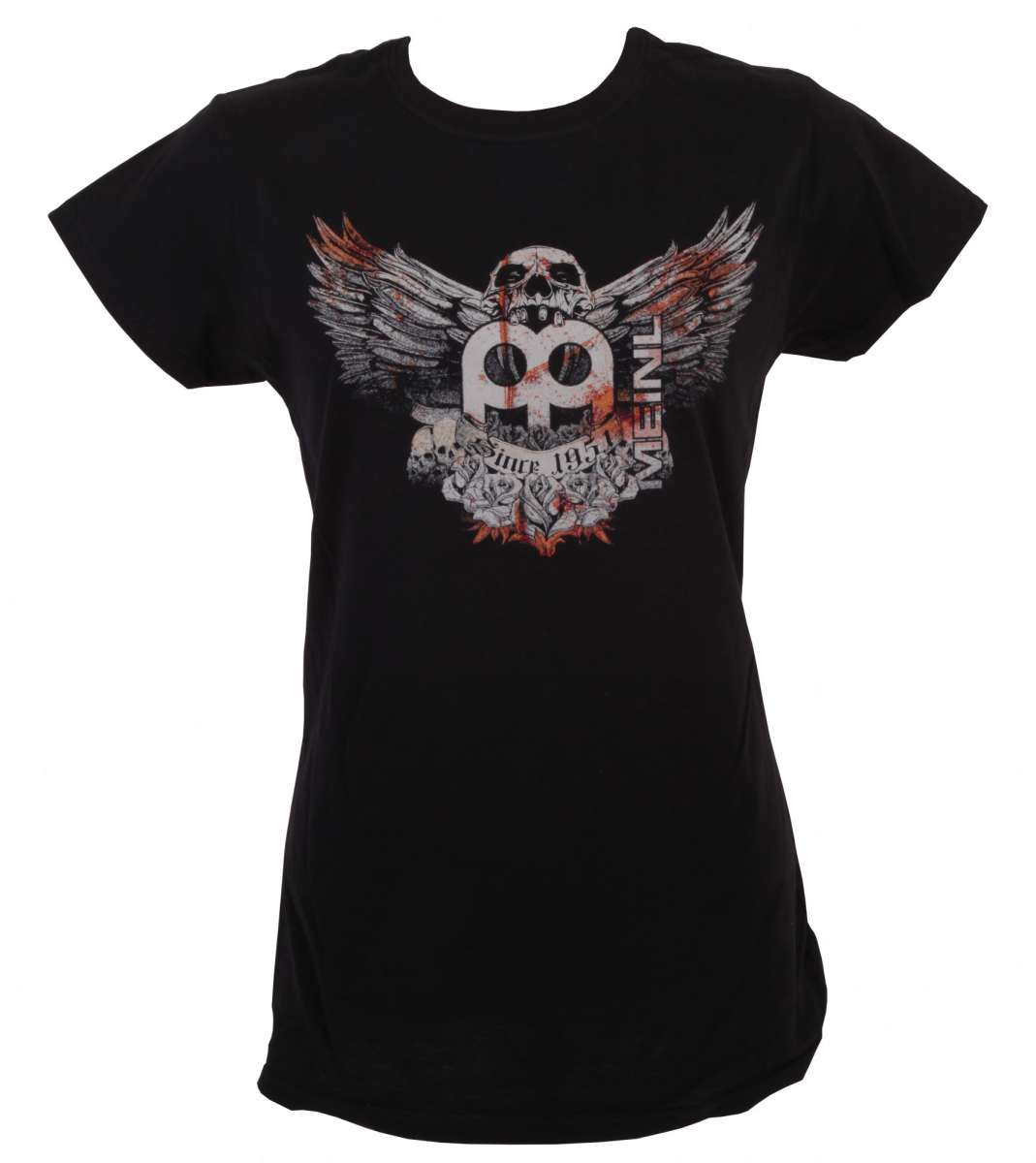 Black Meinl t-shirt with imprinted Jawbreaker logo on chest