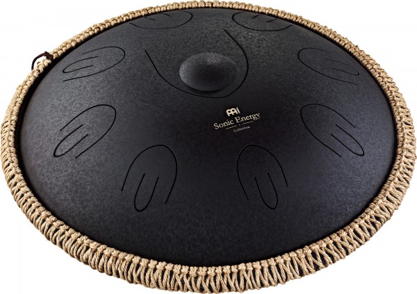 MEINL Sonic Energy Octave Steel Tongue Drum, Black, D Kurd, 9 Notes, 16" / 40 cm (OSTD1BK)