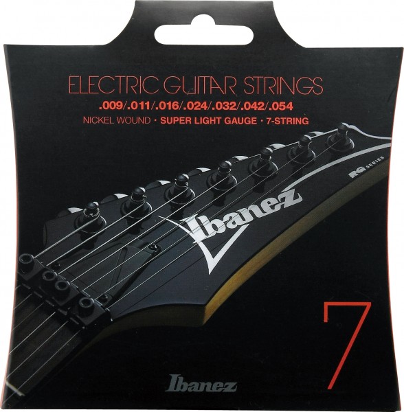 IBANEZ String Set Electric Guitar Nickel Wound 7-String - Super Light 9-54 (IEGS7)