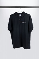 IBANEZ Polo-Shirt in schwarz mit weiß aufgenähtem Logo auf der Brust (IP14)