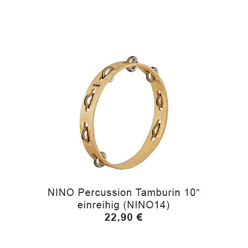 NINO Percussion Tamburin - 10", Einreihig (NINO14)